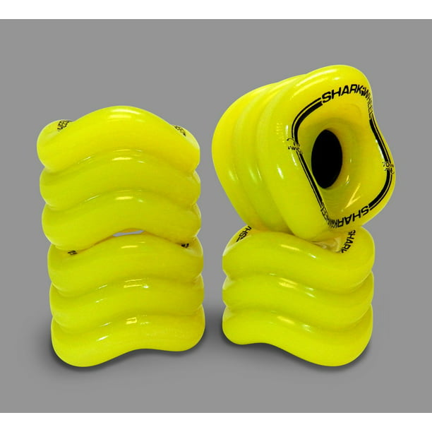 Shark Wheels Skateboard Sidewinder 60mm 78a Clr Yellow Core Free T Tool New!